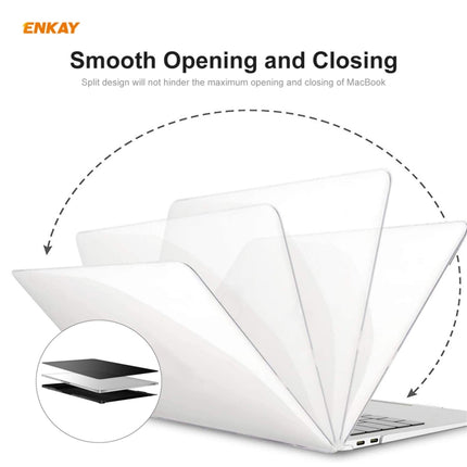 ENKAY 3 in 1 Crystal Laptop Protective Case + US Version TPU Keyboard Film + Anti-dust Plugs Set for MacBook Pro 13.3 inch A2251 & A2289 & A2338 (with Touch Bar), For MacBook Pro 13.3 inch A2251 (with Touch Bar)