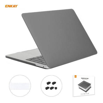 ENKAY 3 in 1 Matte Laptop Protective Case + EU Version TPU Keyboard Film + Anti-dust Plugs Set for MacBook Pro 13.3 inch A2251 & A2289 & A2338 (with Touch Bar), For MacBook Pro 13.3 inch A2251 (with Touch Bar)