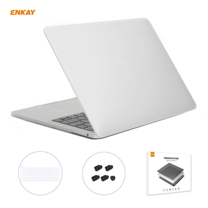 ENKAY 3 in 1 Matte Laptop Protective Case + EU Version TPU Keyboard Film + Anti-dust Plugs Set for MacBook Pro 13.3 inch A2251 & A2289 & A2338 (with Touch Bar), For MacBook Pro 13.3 inch A2251 (with Touch Bar)