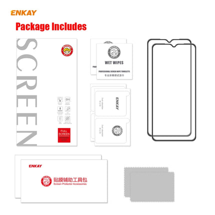 2 PCS ENKAY Hat-Prince Anti-drop Full Glue Tempered Glass Full Screen Film Anti-fall Protector, For Samsung Galaxy A32 5G / M12 / A12, For Samsung Galaxy A52 4G / 5G, For Samsung Galaxy A72 4G / 5G