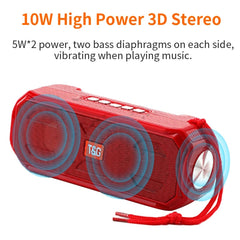 T&G TG280 Solar Power Charging Bluetooth Speakers with Flashlight, Support TF Card / FM / 3.5mm AUX / U Disk / Hands-free Call