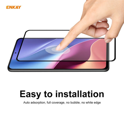 2 PCS ENKAY Hat-Prince Full Glue 0.26mm 9H 2.5D Tempered Glass Full Coverage Film