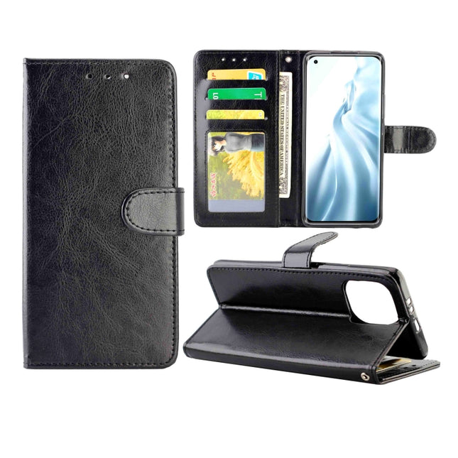 Crazy Horse Texture Leather Horizontal Flip Protective Case with Holder & Card Slots & Wallet & Photo Frame, For Xiaomi Mi 11
