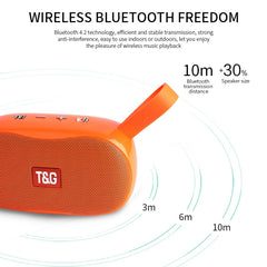 T&amp;G TG173 TWS Subwoofer-Bluetooth-Lautsprecher mit geflochtenem Kabel, unterstützt USB / AUX / TF-Karte / FM