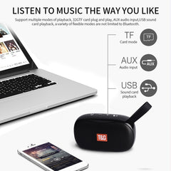 T&amp;G TG173 TWS Subwoofer-Bluetooth-Lautsprecher mit geflochtenem Kabel, unterstützt USB / AUX / TF-Karte / FM