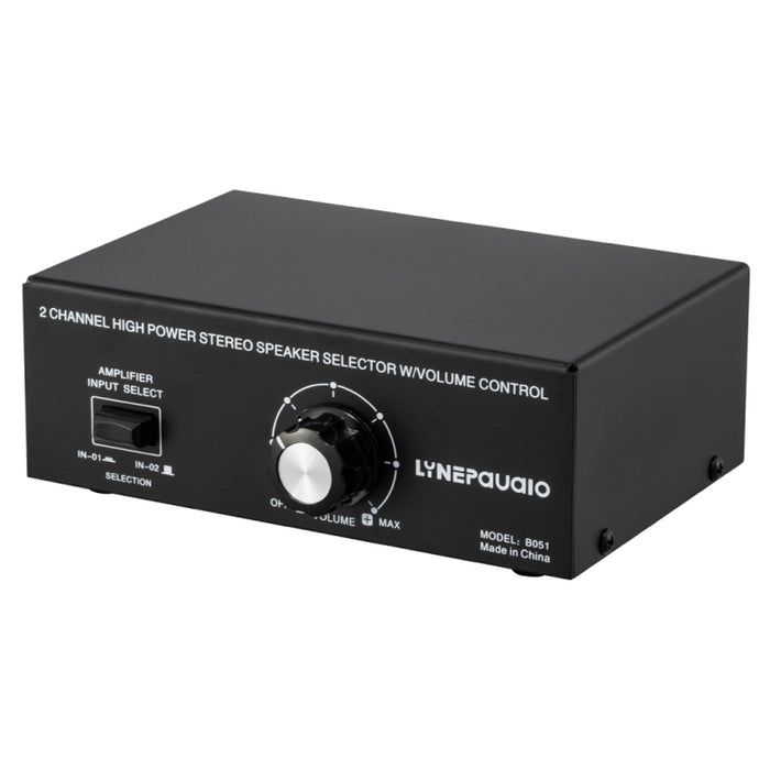 B051 2 Input And 1 Output Power Amplifier And Speaker Selection Switcher Output With Volume Adjustment 2 Power Amplifiers Audio Switcher Switch Distribution Comparator, B051
