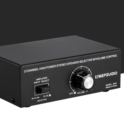 B051 2 Input And 1 Output Power Amplifier And Speaker Selection Switcher Output With Volume Adjustment 2 Power Amplifiers Audio Switcher Switch Distribution Comparator, B051