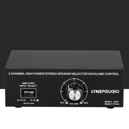 B051 2 Input And 1 Output Power Amplifier And Speaker Selection Switcher Output With Volume Adjustment 2 Power Amplifiers Audio Switcher Switch Distribution Comparator, B051