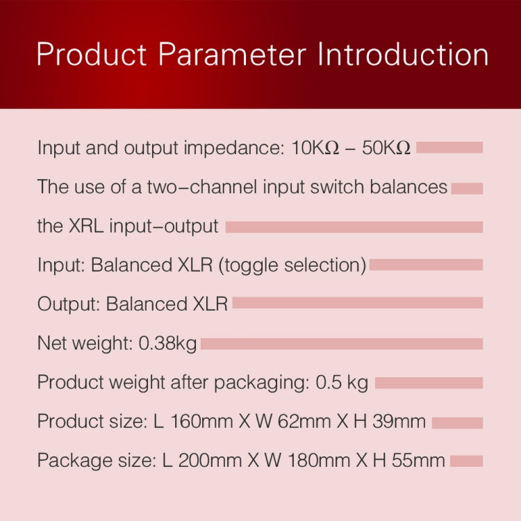 2-In 1-Out XLR Switcher Fully Balanced Passive Pre-Active Speaker Lossless Volume Control Switcher, B028