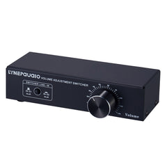 2-In 1-Out XLR Switcher Fully Balanced Passive Pre-Active Speaker Lossless Volume Control Switcher, B028