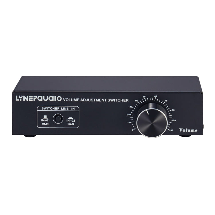 2-In 1-Out XLR Switcher Fully Balanced Passive Pre-Active Speaker Lossless Volume Control Switcher, B028