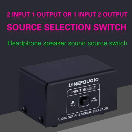B101 2 In 1 Out (1 In 2 Out) Audio Source Signal Selection Switcher Computer Speaker  RCA Lossless Audio Source Switcher, B101