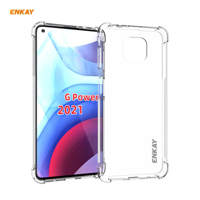 Hat-Prince ENKAY Clear TPU Shockproof Case Soft Anti-slip Cover, For Motorola Moto G Play 2021, For Motorola Moto G Power 2021, For Motorola Moto G Stylus 2021, For Motorola Moto G30 / G10, For Google Pixel 5A 5G, For Honor V40, For Samsung Galaxy A02 ...