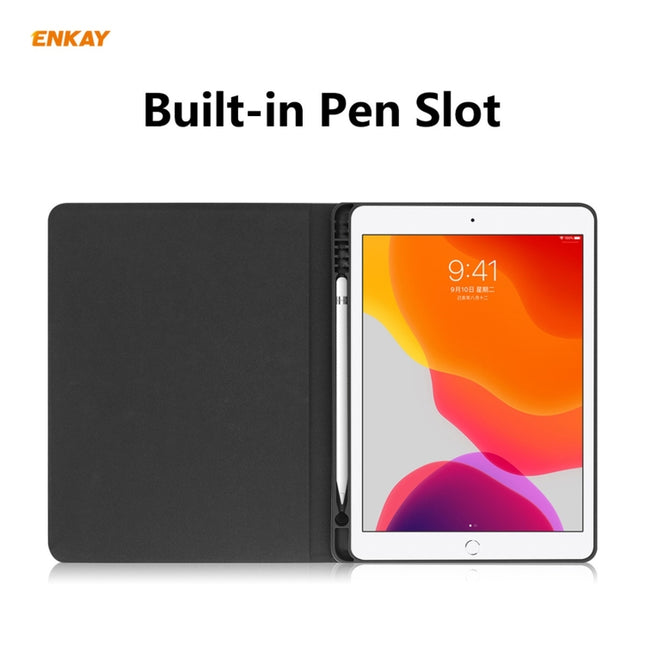 ENKAY ENK-8023 Cow Texture PU Leather + TPU Smart Case with Pen Slot for iPad 10.2 (2020 / 2019), For iPad 10.2 2021 / 2020 / 2019