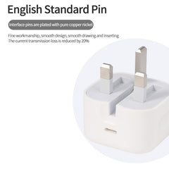 A2344 20W PD 3.0 Type-C / USB-C Folding Travel Charger + USB-C / Type-C to 8 Pin Fast Charging Data Cable Set, UK Plug, Length: 1m, 20W 8 Pin Length: 1m