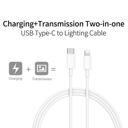 A2344 20 W PD 3.0 Typ-C/USB-C Faltbares Reiseladegerät + USB-C/Typ-C auf 8-poliges Schnellladedatenkabel-Set, UK-Stecker, Länge: 2 m, 20 W 8-polig, Länge: 2 m
