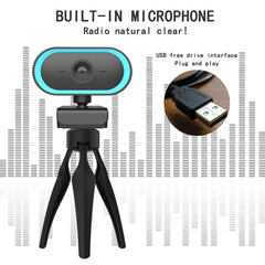 C11 2K Picture Quality HD Without Distortion 360 Degrees Rotate Built-in Microphone Sound Clear Webcams with Tripod