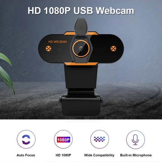 312 1080P HD USB 2.0 PC Desktop Camera Webcam with Mic, Cable Length: about 1.3m, Regular, with Tripod, Anti-peep