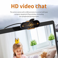 312 1080P HD USB 2.0 PC Desktop Camera Webcam with Mic, Cable Length: about 1.3m, Regular, with Tripod, Anti-peep