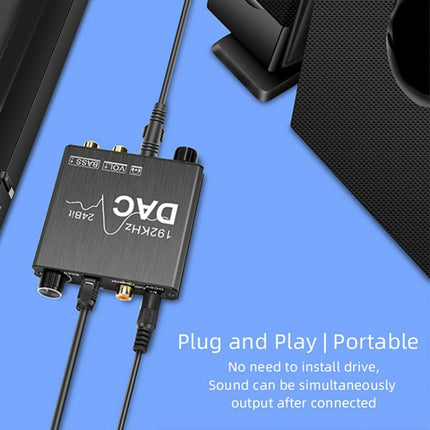 Digital-Analog-Audio-Konverter Stereo Extractor DAC Verstärker Optisches SPDIF 192Khz 24Bit