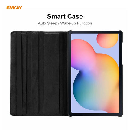 ENKAY ENK-8028 360 Degree Rotation PU Leather Smart Case with Auto Sleep and Holder Function For Samsung Galaxy Tab S6 Lite P610 / P615