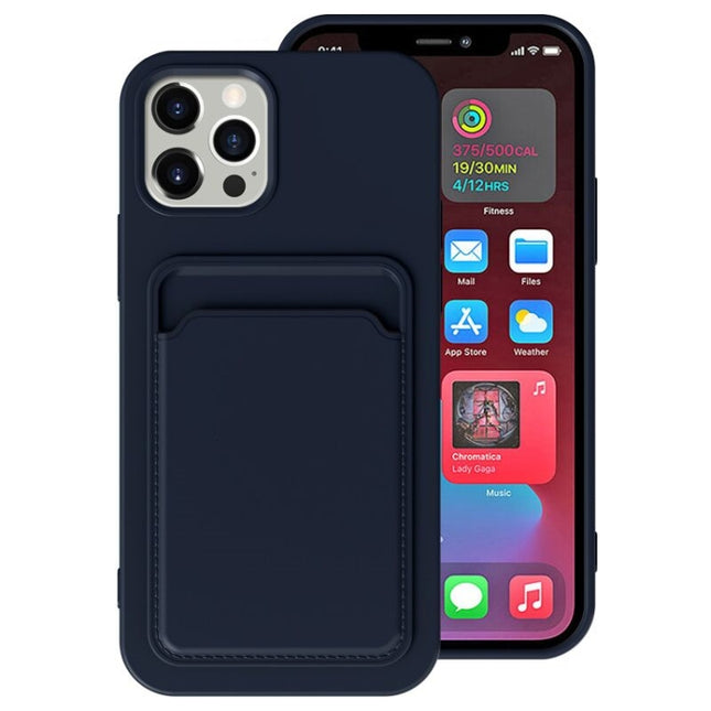 TPU + Flannel Lining Shockproof  Case with Card Slots, For iPhone 12, For  iPhone 12 Mini