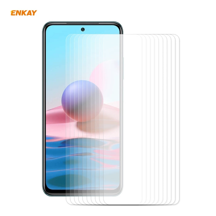 10 PCS ENKAY Hat-Prince 0.26mm 9H 2.5D Curved Edge Tempered Glass Film, For Redmi Note 10 / Note 10S, For Redmi Note 10 Pro / Note 10 Pro Max, For OnePlus 9 / 9R, For Huawei P50