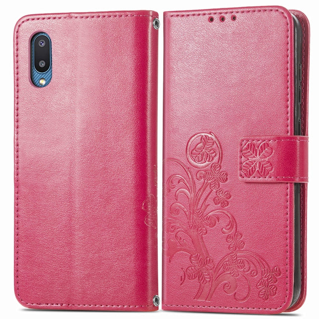 Four-leaf Clasp Embossed Buckle Mobile Phone Protection Leather Case with Lanyard & Card Slot & Wallet & Bracket Function, For Samsung Galaxy A02, For Xiaomi Redmi Note 10 4G, For Google Pixel 5A, For OPPO A93 5G, For LG Stylo 7
