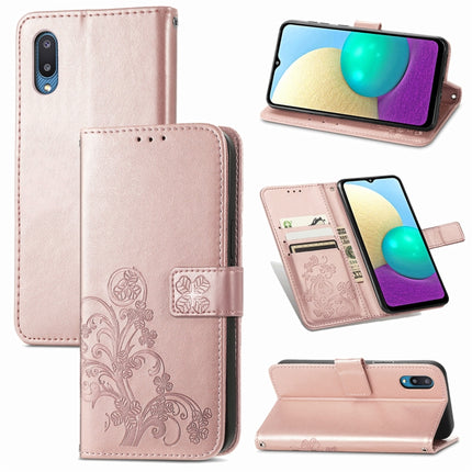 Four-leaf Clasp Embossed Buckle Mobile Phone Protection Leather Case with Lanyard & Card Slot & Wallet & Bracket Function, For Samsung Galaxy A02, For Xiaomi Redmi Note 10 4G, For Google Pixel 5A, For OPPO A93 5G, For LG Stylo 7