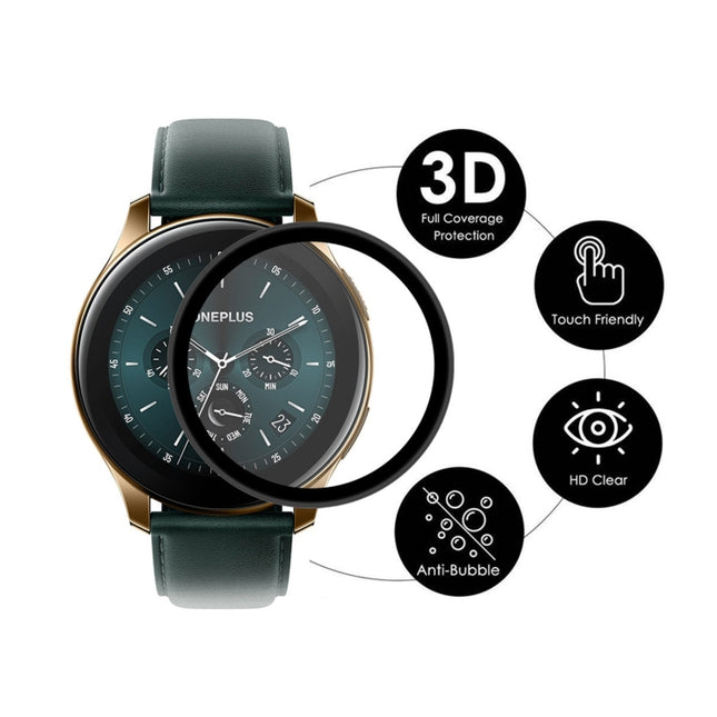 For OnePlus Watch ENKAY Hat-Prince 3D Full Screen Soft PC Edge + PMMA HD Screen Protector Film, 1 PCS, 2 PCS, 5 PCS, 10 PCS