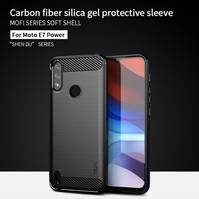 MOFI Gentleness Series Brushed Texture Carbon Fiber Soft TPU Case, For Motorola Moto E7 Power, For Motorola Moto Edge S, For Motorola Moto G Play 2021, For Motorola Moto G Power 2021, For Motorola Moto G Stylus 2021, For Motorola Moto G10 / G30