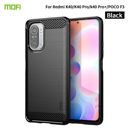 MOFI Gentleness Series Brushed Texture Carbon Fiber Soft TPU Case, For Redmi K40 /K40 Pro /K40 Pro+/Poco F3, For Redmi Note 9s /Note 9 Pro /Note 9 Pro Max, For Xiaomi Redmi Note 10 / Note 10S, For Redmi Note 10 Pro / Note 10 Pro Max                    ...