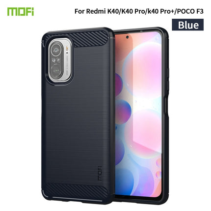 MOFI Gentleness Series Brushed Texture Carbon Fiber Soft TPU Case, For Redmi K40 /K40 Pro /K40 Pro+/Poco F3, For Redmi Note 9s /Note 9 Pro /Note 9 Pro Max, For Xiaomi Redmi Note 10 / Note 10S, For Redmi Note 10 Pro / Note 10 Pro Max                    ...