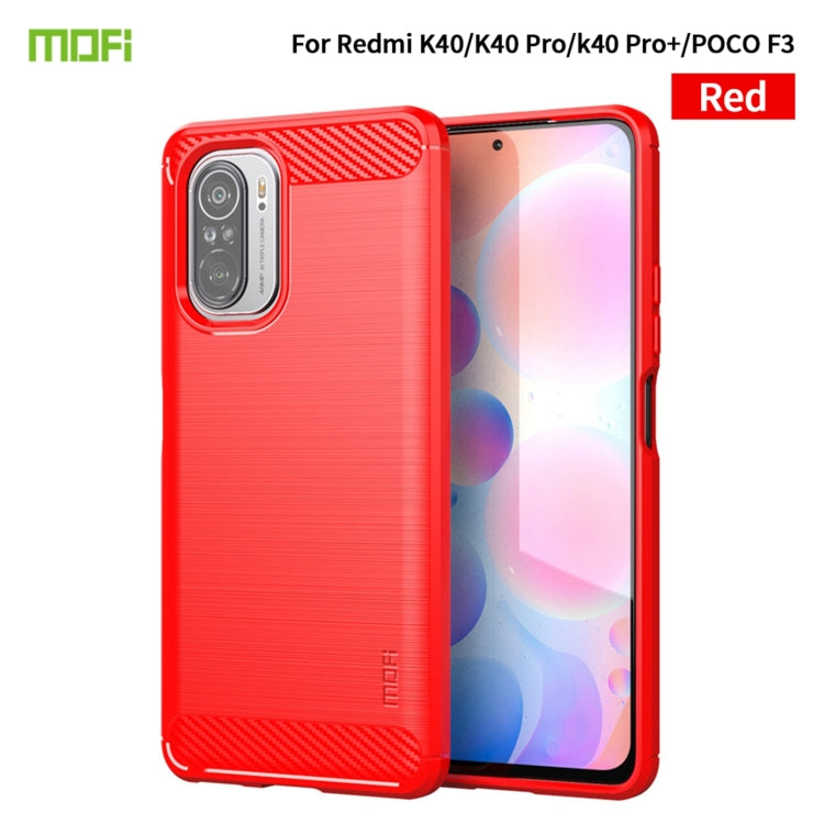 MOFI Gentleness Series Brushed Texture Carbon Fiber Soft TPU Case, For Redmi K40 /K40 Pro /K40 Pro+/Poco F3, For Redmi Note 9s /Note 9 Pro /Note 9 Pro Max, For Xiaomi Redmi Note 10 / Note 10S, For Redmi Note 10 Pro / Note 10 Pro Max��������������������...