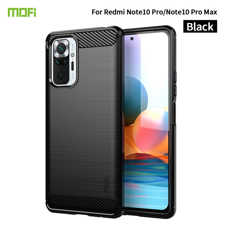 MOFI Gentleness Series Brushed Texture Carbon Fiber Soft TPU Case, For Redmi K40 /K40 Pro /K40 Pro+/Poco F3, For Redmi Note 9s /Note 9 Pro /Note 9 Pro Max, For Xiaomi Redmi Note 10 / Note 10S, For Redmi Note 10 Pro / Note 10 Pro Max��������������������...