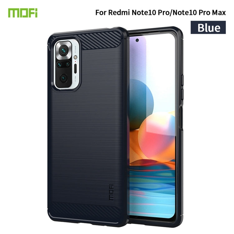 MOFI Gentleness Series Brushed Texture Carbon Fiber Soft TPU Case, For Redmi K40 /K40 Pro /K40 Pro+/Poco F3, For Redmi Note 9s /Note 9 Pro /Note 9 Pro Max, For Xiaomi Redmi Note 10 / Note 10S, For Redmi Note 10 Pro / Note 10 Pro Max��������������������...