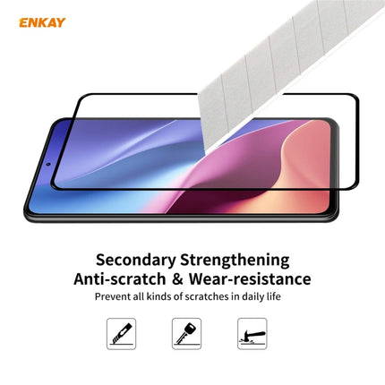 2 PCS ENKAY Hat-Prince Full Glue 0.26mm 9H 2.5D Tempered Glass Full Coverage Film