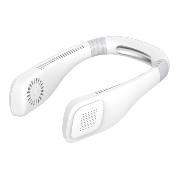 Freihändiger Mini-USB-Nackenventilator – wiederaufladbarer tragbarer Nackenbügelventilator im Kopfhörerdesign, 3-stufiger Luftstrom, 360-Grad-Drehung, perfekt für Sport, Büro und Outdoor