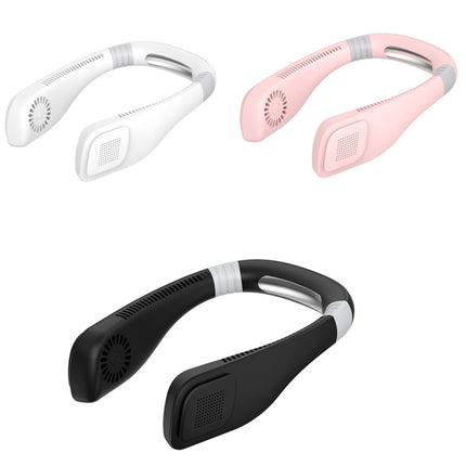 Freihändiger Mini-USB-Nackenventilator – wiederaufladbarer tragbarer Nackenbügelventilator im Kopfhörerdesign, 3-stufiger Luftstrom, 360-Grad-Drehung, perfekt für Sport, Büro und Outdoor