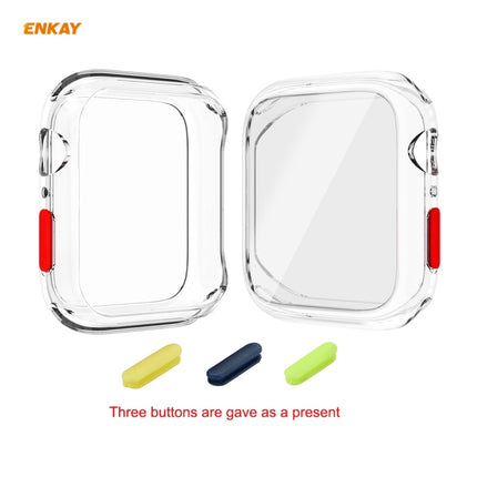 ENKAY Hat-prince Full Coverage TPU Case + Tempered Glass Protector for Apple Watch Series 6 / 5 / 4 / SE 44mm, For Apple Watch Series 6 / 5 / 4 / SE 44mm