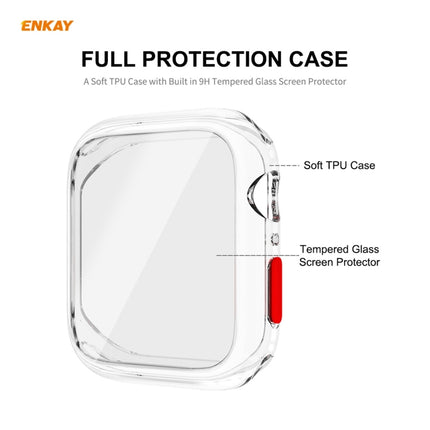 ENKAY Hat-prince Full Coverage TPU Case + Tempered Glass Protector for Apple Watch Series 6 / 5 / 4 / SE 44mm, For Apple Watch Series 6 / 5 / 4 / SE 44mm