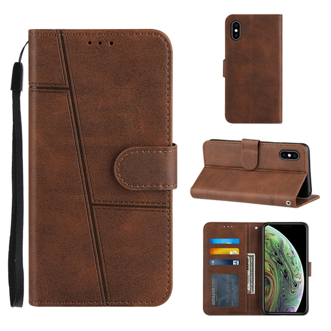 Stitching Calf Texture Buckle Horizontal Flip Leather Case with Holder & Card Slots & Wallet & Lanyard, For iPhone XS / X, For iPhone XR, For iPhone XS Max, For iPhone 6 Plus / 7 Plus / 8 Plus