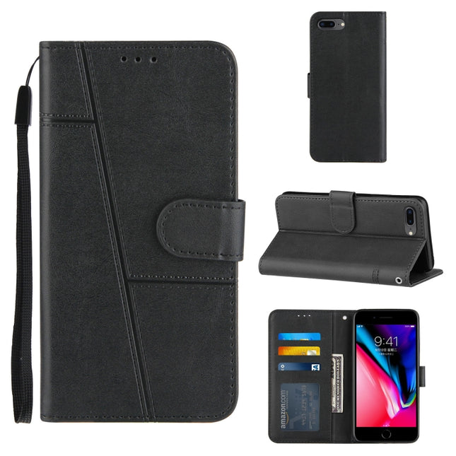 Stitching Calf Texture Buckle Horizontal Flip Leather Case with Holder & Card Slots & Wallet & Lanyard, For iPhone 6 / 7 / 8 / SE 2020