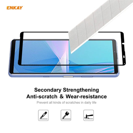 ENKAY Hat-Prince Full Glue 0.26mm 9H 2.5D Tempered Glass Full Coverage Film, For Sony Xperia 10 III(1 PC), For Sony Xperia 1 III(1 PC), For Motorola Moto G10 / G20 / G30(1 PC), For Motorola Moto G100 / G 5G Plus(1 PC)