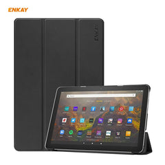 ENKAY PU Leather + Plastic Smart Case with Three-folding Holder for Amazon Fire HD 10 / 10 Plus (2021), For Amazon Fire HD 10 / 10 Plus (2021)