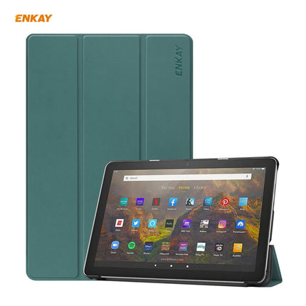 ENKAY PU Leather + Plastic Smart Case with Three-folding Holder for Amazon Fire HD 10 / 10 Plus (2021), For Amazon Fire HD 10 / 10 Plus (2021)