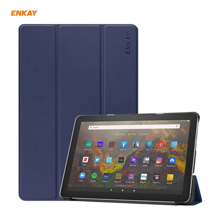 ENKAY PU Leather + Plastic Smart Case with Three-folding Holder for Amazon Fire HD 10 / 10 Plus (2021), For Amazon Fire HD 10 / 10 Plus (2021)