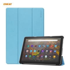 ENKAY PU Leather + Plastic Smart Case with Three-folding Holder for Amazon Fire HD 10 / 10 Plus (2021), For Amazon Fire HD 10 / 10 Plus (2021)
