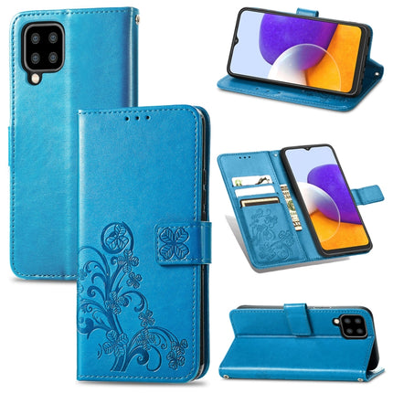 Four-leaf Clasp Embossed Buckle Mobile Phone Protection Leather Case with Lanyard & Card Slot & Wallet & Bracket Function, For Samsung Galaxy A22 5G, For Samsung Galaxy A22 4G, For Samsung Galaxy F62/M62, For Samsung Galaxy S21 FE