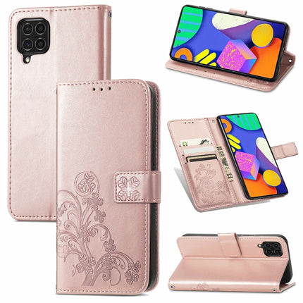 Four-leaf Clasp Embossed Buckle Mobile Phone Protection Leather Case with Lanyard & Card Slot & Wallet & Bracket Function, For Samsung Galaxy A22 5G, For Samsung Galaxy A22 4G, For Samsung Galaxy F62/M62, For Samsung Galaxy S21 FE